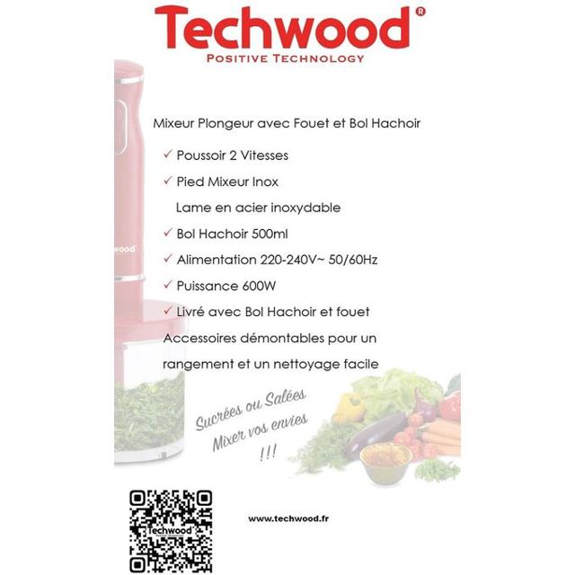 Techwood TMS-9605 Mixeur 3en1
