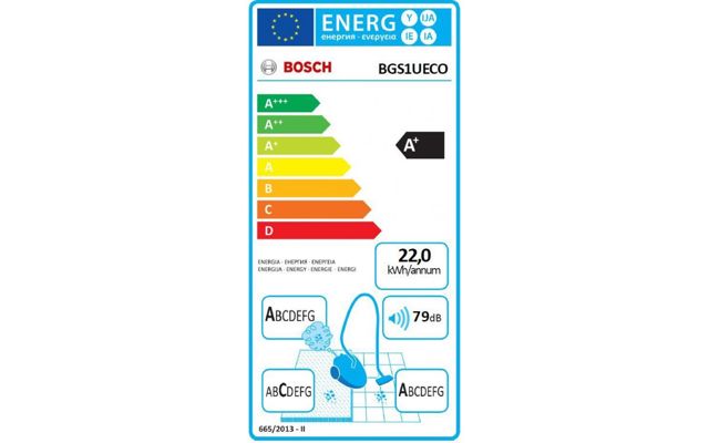 Aspirateur BOSCH BGS1UECO traîneau filaire, sans sac 550w