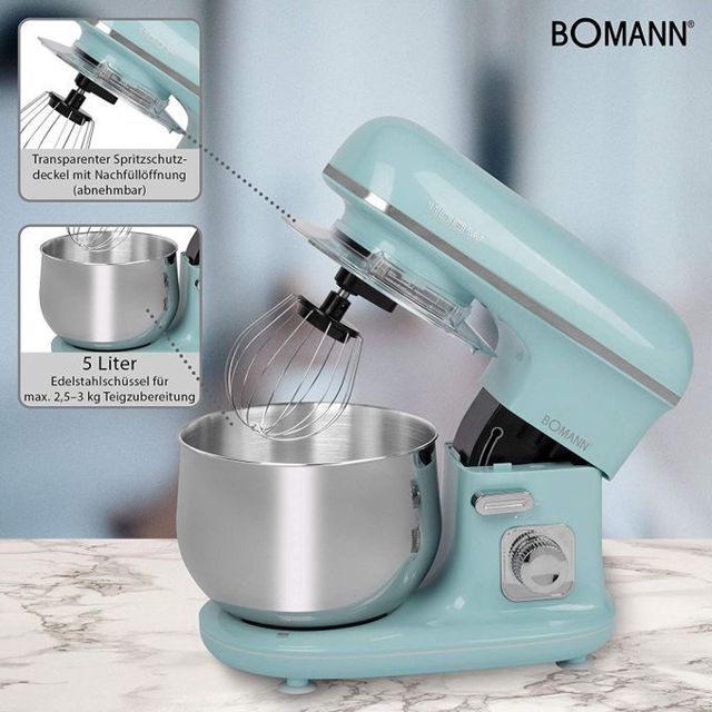 Bomann pétrin KM 6030 CB 5L 1100W mint green