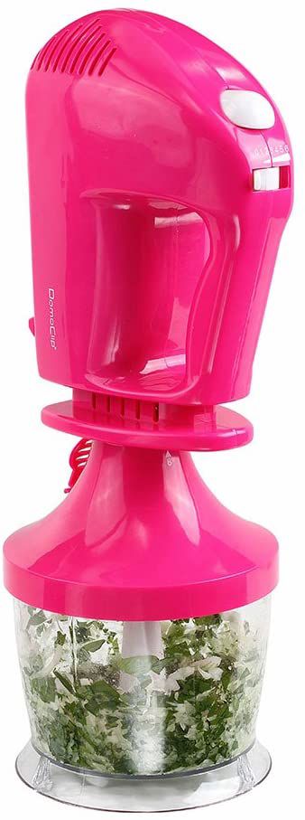 Domoclip DOP164F Set Batteur mixeur hachoir, Rose
