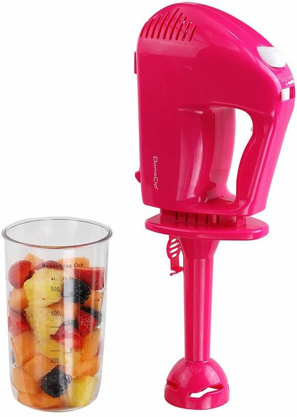 Domoclip DOP164F Set Batteur mixeur hachoir, Rose