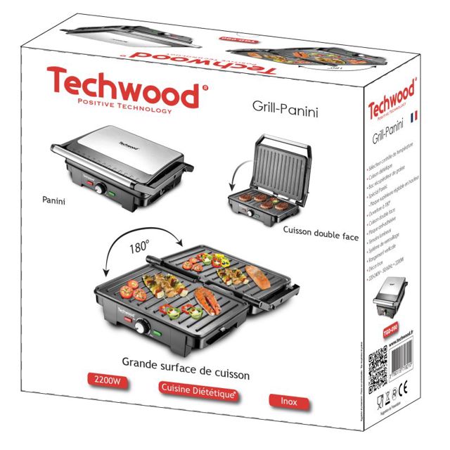 Techwood Grill Electrique 2200W TGD-090