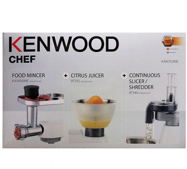 Kenwood Kit Hachoir Râpe Presse-Agrumes KAM353ME