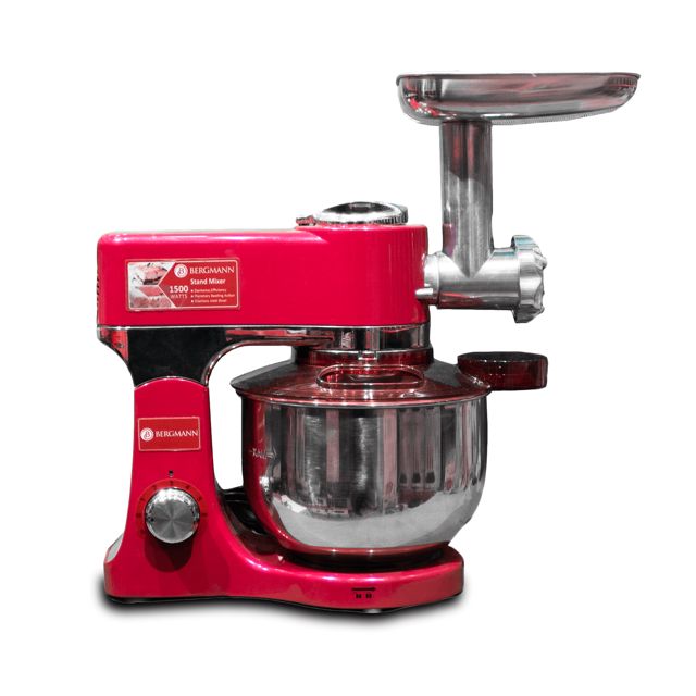 Bergmann Robot Pétrin 3 en 1 -1500 watts -Rouge -Best 1000