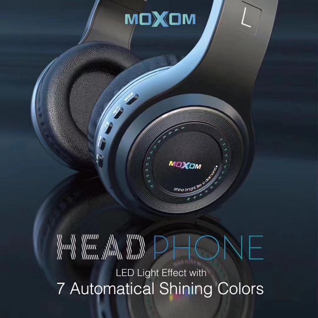 Moxom Casque Stéréo Sans Fil Micro Sd Mx Wl15 Noir