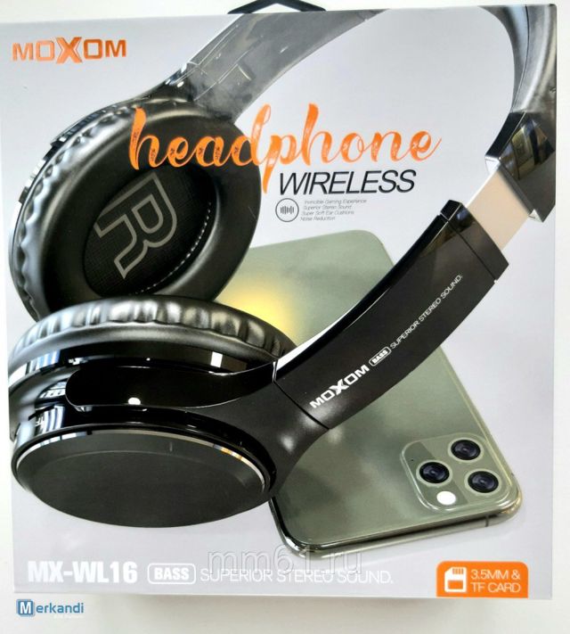 Moxom Casque Stéréo Sans Fil - Micro Sd- Mx Wl16 - Silver