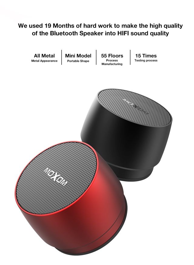 MOXOM Mini haut-parleur Bluetooth sans fil SD MX-SK03