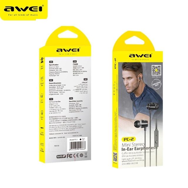 Awei Écouteurs intra-auriculaires AWEI PC-2
