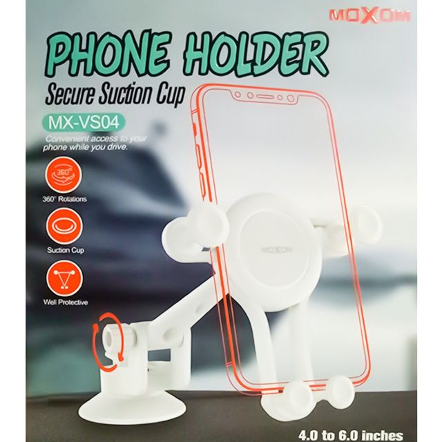 MOXOM Support de téléphone avec ventouse sécurisée MX-VS04