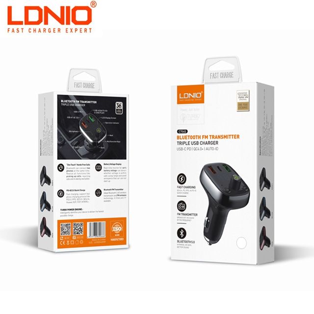 LDNIO C704Q Émetteur FM Bluetooth Chargeur
