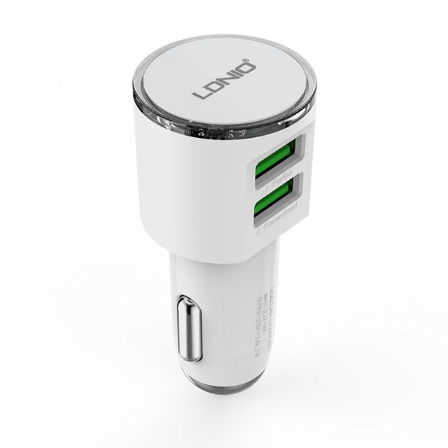 LDNIO Chargeur Auto DL-C29 - 2 USB - Blanc