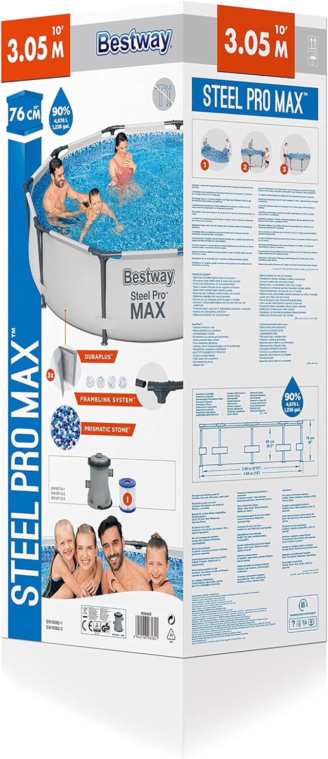 Bestway piscine steel pro max d3.05xH76 Cm 56408