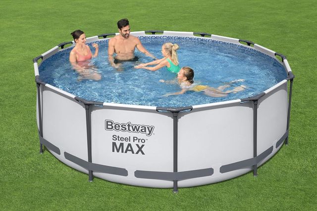 Bestway piscine hors sol ronde Steel 56418