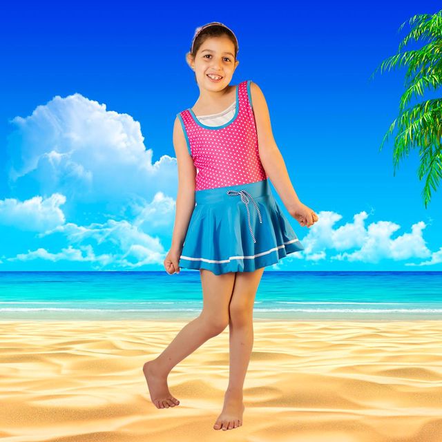 Pièce Maillot de Bain Bretelle Bikini Culotte 1 ans-12 ans