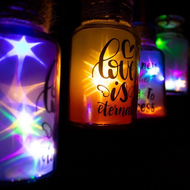 Effet Doré au Verre Lumières complet 4 Bouteilles