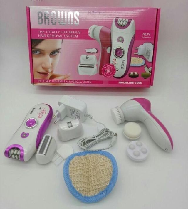Browns épilateur rasoir nettoyant 6en1 BS-3066