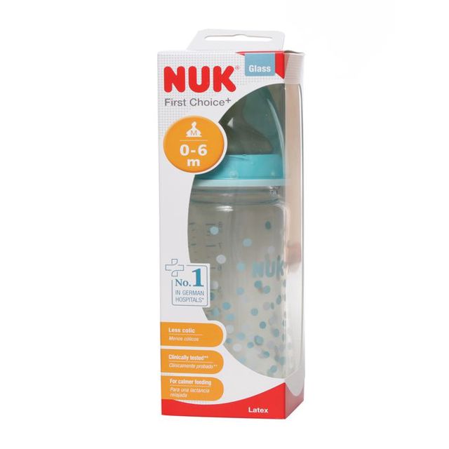 Nuk Biberon Col Large First Choice En Verre 240 ML