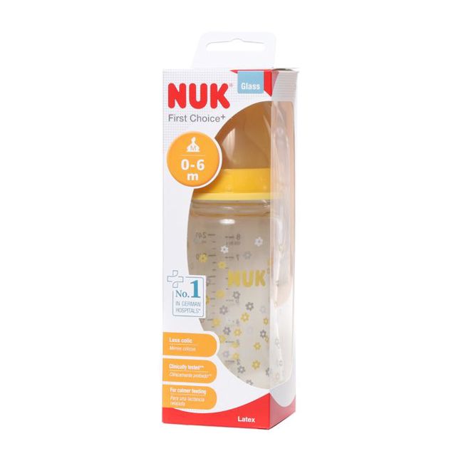 Nuk Biberon Col Large First Choice En Verre - 240 Ml