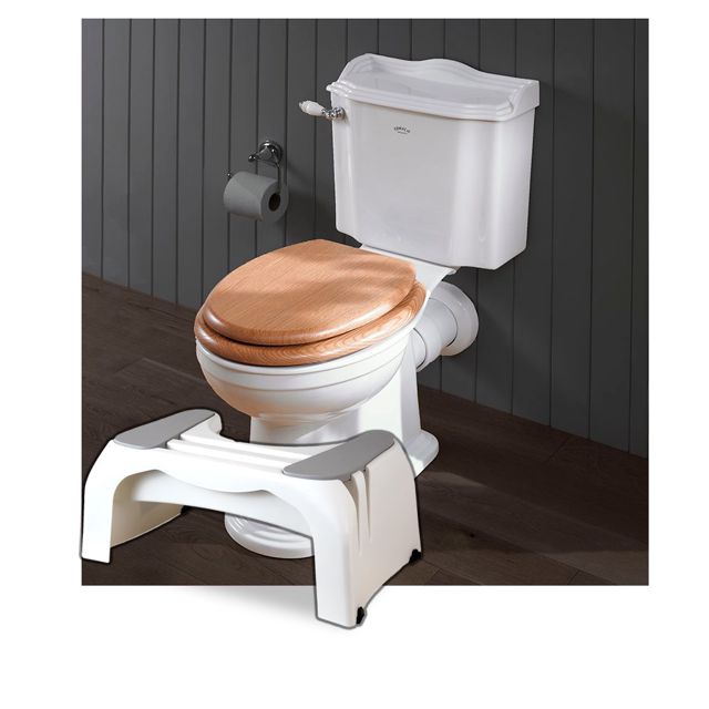 Tabouret De Toilettes/Physiotab solide Blanc