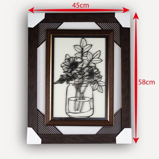 Belle décoration murale à 3 cadres en bois