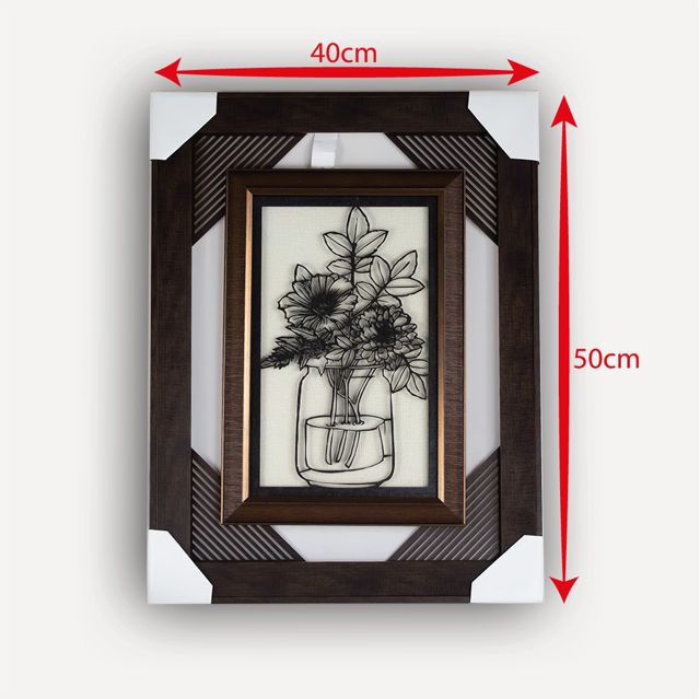 Belle décoration murale à 3 cadres en bois