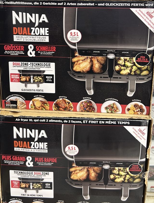 Air Fryer Ninja DualZone MAX, 9.5L, 6-en-1 dz901eu