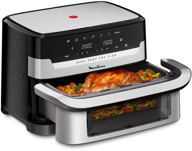 Moulinex Easy Fry Dual Flex – مقلاة هوائية مزدوجة 9L