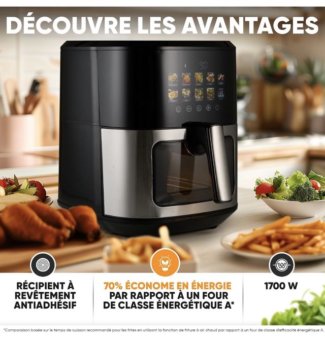 Proficook, Friteuse à Air Chaud 6,5L 1700W PC