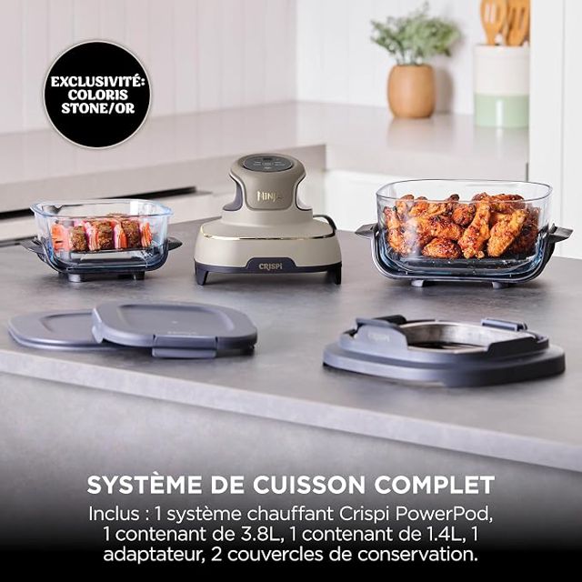 Ninja CRISPi Air Fryer Design Compact 4-en-1, bols 3,8 + 1,4L