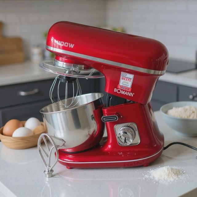 Robot Pétrin Multifonctions 5L 1100W Bomann KM 6030 CB rouge