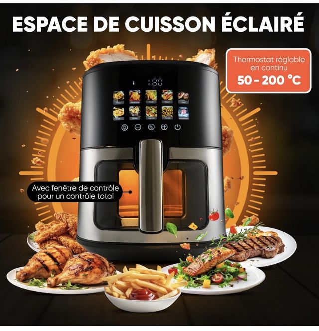 Proficook, Friteuse à Air Chaud 6,5L 1700W PC