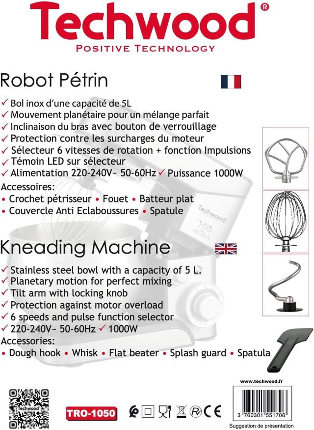 TECHWOOD pétrin 12L 2000W TRO-1226