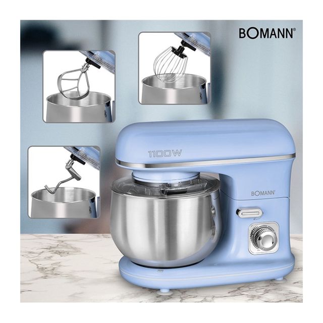 Robot Pétrin Multifonctions 5L 1100W Bomann KM 6030 CB bleu