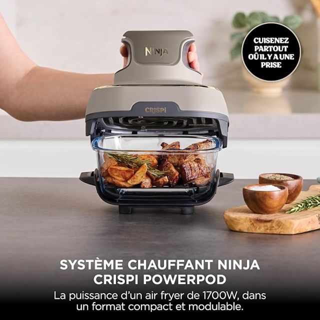Ninja CRISPi Air Fryer Design Compact 4-en-1, bols 3,8 + 1,4L