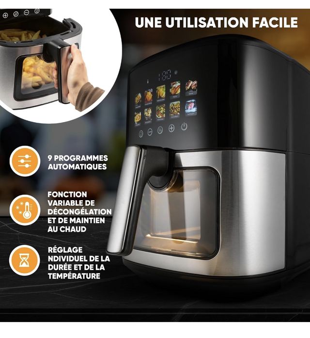 Proficook, Friteuse à Air Chaud 6,5L 1700W PC
