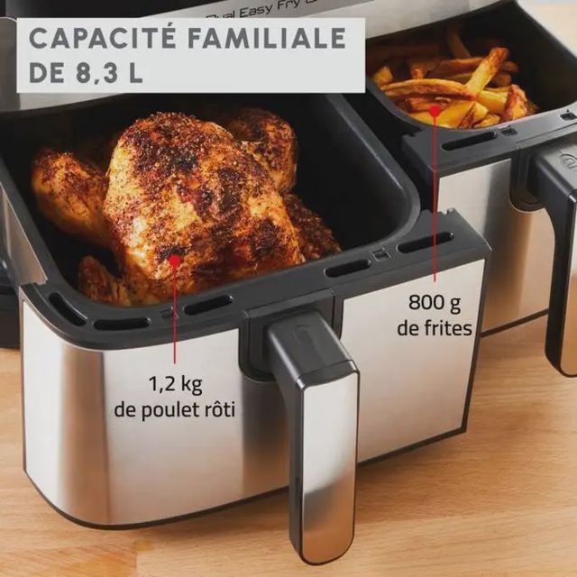 Moulinex Friteuse air fryer dual easy fry & Grill 8,3 L
