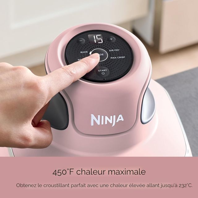 Ninja Crispi FN101PK Air Fryer Verre avec Couvercles