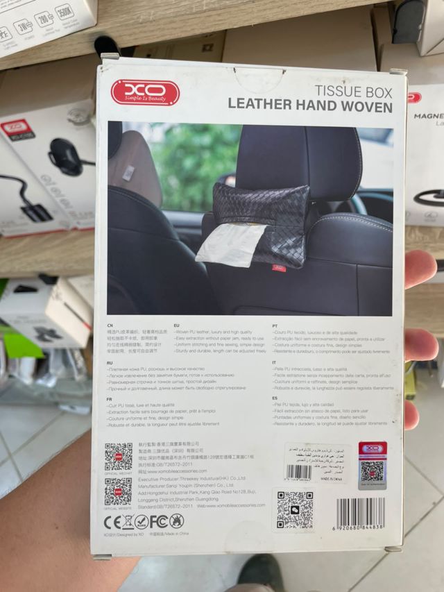 Boîte Mouchoirs Voiture Suspendue Cuir XO-C124