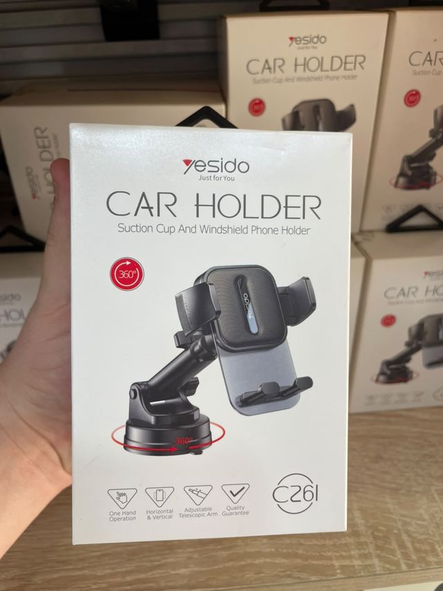 Support Voiture Ventouse Télescopique Yesido C261 360°