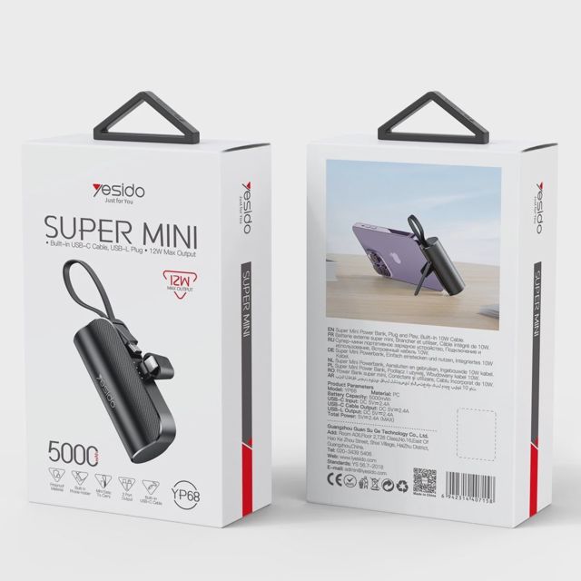 Power Bank Yesido YP68 Super Mini 5000mAh