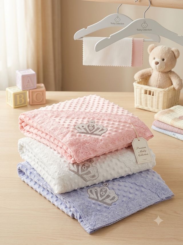 Drap bébé brodé