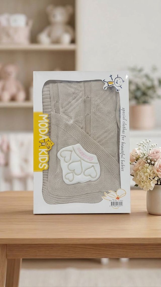Couverture tricotée pour bébé