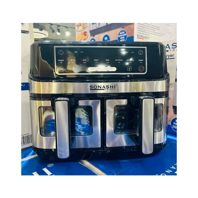 Sonashi friteuse a air numerique deux poeles 5+5L saf-106