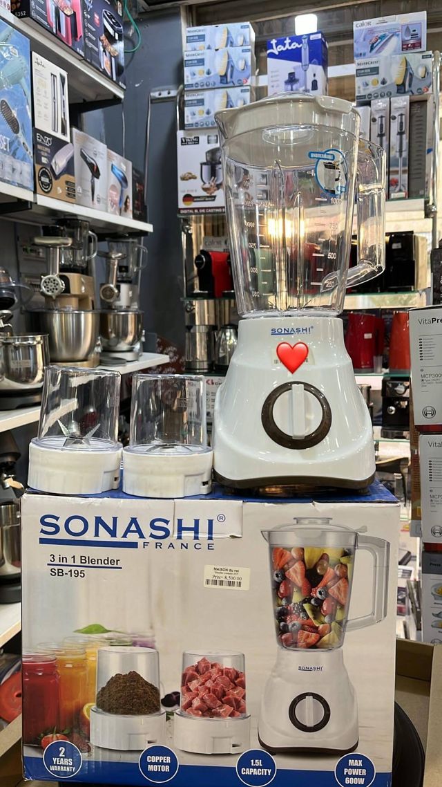 SONASHI BLENDER EN PLASTIQUE 1.5L 600W SB-195