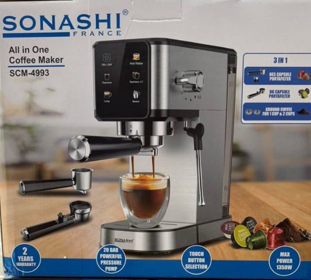 Sonashi machine a café multi capsule 3en1 scm-4993